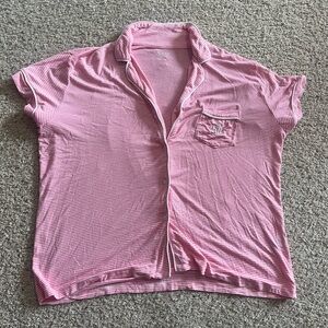 Ralph Lauren Pink and White Striped Shirt